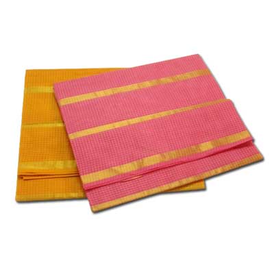 "Chettinadu self checks cotton sarees SLSM-54 n SLSM-55 (2 Sarees) - Click here to View more details about this Product